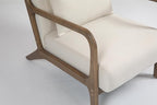 KEIKI Mid Century Modern Accent Chair, Ergonomic Design Armchair with Solid Wood Base, Includes Lumbar Cushion for Back Support