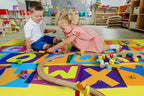 Booooom Jackson Kids Rug ABC Educational Rugs, 4'11x6'7'' Non-Slip Alphabet Carpet Preshool Rug for Kidsroom, Playroom, Daycare, School, Classroom, Yellow