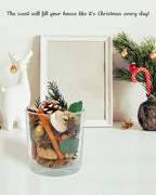 Apragaz Christmas Potpourri-Green Christmas Vase Filler with Cinnamon Sticks, Anise, Cedar Branches, Pine Cones Mix Potpourri, Home Decorations for House Xmas Bowl Filler Décor