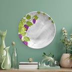 7 Inch Decorative Plate, Vineyard Ceramic Plate, Italian Latin Artistic Print Ornament Display Plate for Fine Dining, Upscale Events, Dinner Parties, Weddings, Catering, Christmas, Thankgiving Decor