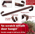 Wreath Door Hanger,Easter Decorations Wreath Hangers for Front Door, Adjustable Over the Door Hooks for Hanging Welcome Sign Length from 15 to 25 Inches,Metal Front Door Porch Apartment Decor