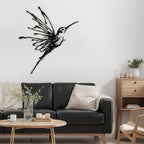 SIGNLEADER Metal Wall Art Decor Flying Bird Minimalist Modern Abstract Wall Sculpture Hangings Home Decoration for Living Room, Bedroom, Bathroom, Kitchen, Outdoor - 18" Black
