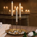 Candlestick Holders, Taper Candle Holders Set of 3, Gold Vintage Candle Sticks Holder Decor for Table Centerpiece, Fireplace Mantel, Weddings, Housewarming & Christmas Décor