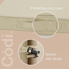Codi Replacement Couch Cushions 2 Sets, Upholstery Foam with Covers for Sofa Chair Cushion Outdoor Seat - 24 × 24 × 4 Inch, High Density Foam,Beige