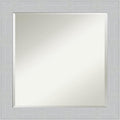 Amanti Art White Wall Mirror 24x24 Shiplap White Square Bathroom Mirror for Wall Decor Living Room, Medium Cottage Wood Frame, Hangs Horizonally and Vertically, Bathroom Decor, Beveled Edge