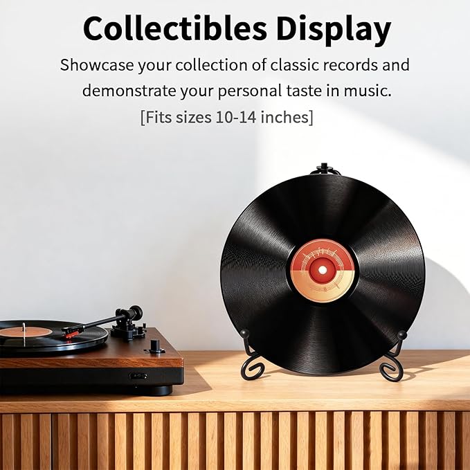 Iron Plate Stands for Display, Foldable Book Holder & Easel Stand for Sign, Versatile Poster Stand and Small Plate Stand for Home Decor, Art, Photo Frame, Card, Crystal Display (Black, 10 inch (2Pcs))