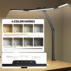 Honeywell Wide Desk Lamp with Clamp for Dual Monitors,22W Full-Spectrum Eye-Caring LED Light Bar for Home Office, 3-Section Adjustable Design with Stepless Dimming