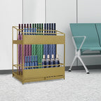 Umbrella Stands, Commercial Umbrella Holder with Removable Drip Tray (Gold)
