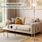 LightAccents White Floor Lamp Glass Shade Replacement - Modern Bowl Torchiere Lamp, Height: 4.75 inches, Width: 12 inches