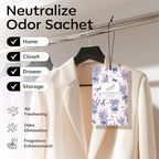 MYARO 20 Packs Lavender Linen Scent Sachet Long Lasting Closet Drawer Deodorizer Home Air Freshener Room Odor Eliminator