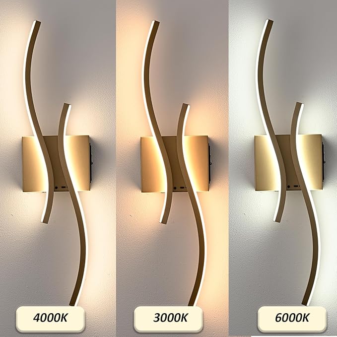 Battery Operated Wall Sconce with Remote Control,10000mAh USB Rechargeable Wireless Minimalist Gold Wall Light,3000K-6000K Dimmable LED Wall Lamp for Bedroom Hallway Background Staircase -1 Pcs