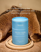 M&SENSE Sea Salt Vanilla Scented Candles Large Beach Candle, Natural Soy Summer Candles 21.2oz 120 Hour Slow Burning,Aromatherapy Candle for Stress Relief Meditation Relaxing