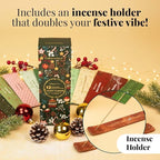Folkulture Christmas Incense Sticks | Pack of 240 Organic Incense | 12 Days of Christmas Advent Calendar 2025 | Non-Toxic, Slow Burning Insense for Gifts for Women