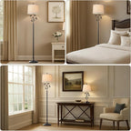 RORIANO 63" Rustic Leaf Floor Lamp for Living Room, Unique Bird Tall Standing Lamp with Rotary Switch, Vintage Floor Lamps for Bedroom Study Room, Bulb Included