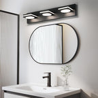 OKELI Bathroom Light Fixtures, Matte Black Vanity Light Modern LED Acrylic Lighting Fixtures, Bathroom Accessories Dimmer Lamps, 3CCT, 22-inch