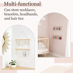 Dahey Macrame Claw Clip Organizer, Hanging Hair Claw Clip Holder Storage Hair Accessories for Women Girls Jewelry Hanger Display Wall Decor for Bedroom Door Closet