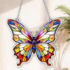Butterfly Gifts for Women, Rainbow Acrylic Butterfly Hanging Ornament, Whimsical Decor Ornaments for Home Window & Car Decor, Christmas Ornament Decorations