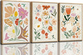 CHDITB Henri Matisse Framed Canvas Art Prints, Pink Beige Flower Market Wall Decor, Minimalist Floral Painting, Abstract Matisse Wall Art for Living Room, Bedroom, Dining Room 16"x24"x3