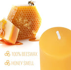 18PCS Beeswax Votive Candles Bulk, Pure Natural Beeswax - 9 Hour Burn Time, Unscented Handmade Candles for Home Décor, Room, Party, Spa, Gift