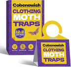 6 Pack Premium Clothes Moth Traps for House Indoor, Double Potent Pheromone Sticky Glue Moths Killer Repellent for Closet Organizers & Storage No Mothballs Odor Home Pest Control Trap