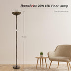 Floor Lamp, Standing Lamp, 20W 2000LM LED Torchiere Floor Lamp, Stepless Dimmable, Touch Control, 3000K Daylight, 50000hrs Lifespan, Floor Lamps for Living Room, Standing Lamps for Bedroom,Bronze