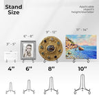 TR-LIFE Plate Stands for Display - 10 Inch Plate Holder Display Stand + Metal Easel Stand for Picture Frame, Decorative Plates, Book, Photo, Collectibles (2 Pack)