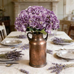 Kimura's Cabin 6Pcs Artificial Silk Hydrangea Fake Flowers Faux Hydrangea Bouquet for Home Table Centerpieces Wedding Garden Party Decoration (Purple)