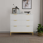 Anmytek White Dresser for Bedroom, 3 Drawer Dresser with Spacious Storage Modern Wood Chest of Drawers for Bedroom Living Room Hallway H0074