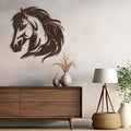 SIGNLEADER Metal Wall Art Decor Horse Minimalist Modern Abstract Wall Sculpture Hangings Home Decoration for Living Room, Bedroom, Bathroom, Kitchen, Outdoor - 18" Bronze
