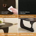 Coffee Tables Wood Small Farmhouse Coffee Table Mid-Century Modern Wood Center Table for Living Room, Black, 35 Inch