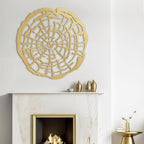 SIGNLEADER Metal Wall Art Decor Botanical Leaf Modern Abstract Wall Sculpture Hangings Home Decoration for Living Room, Bedroom, Bathroom, Kitchen, Outdoor - 30" Gold