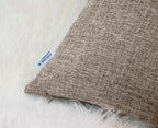 Aiking Home Woven Fine Faux Linen Throw Pillow Cover, Size 18"x18", Wheat