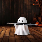 Halloween Ghost Figurine, Funny Resin Pen Holder Ghost Statue, Cute Decor for Halloween Decorations Desk Indoor and Porch Spooky Home Decor