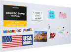 24"x48" - Magnetic Board - Memo & Vision Board for Home, Office, and Classroom - Magnet Board for Kids - Pre-drilled Mounting Screws Included