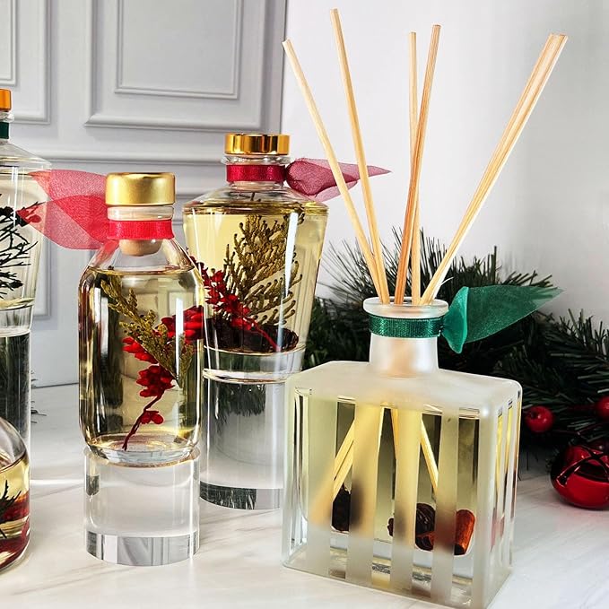 LOVSPA Reed Diffuser Set, Aloe & Soft Linen Scented Oil Diffuser with Sticks, Home Fragrance Accessories for Bathroom Shelf Decor, Aroma Diffusers for Home or Office Desk, USA Made