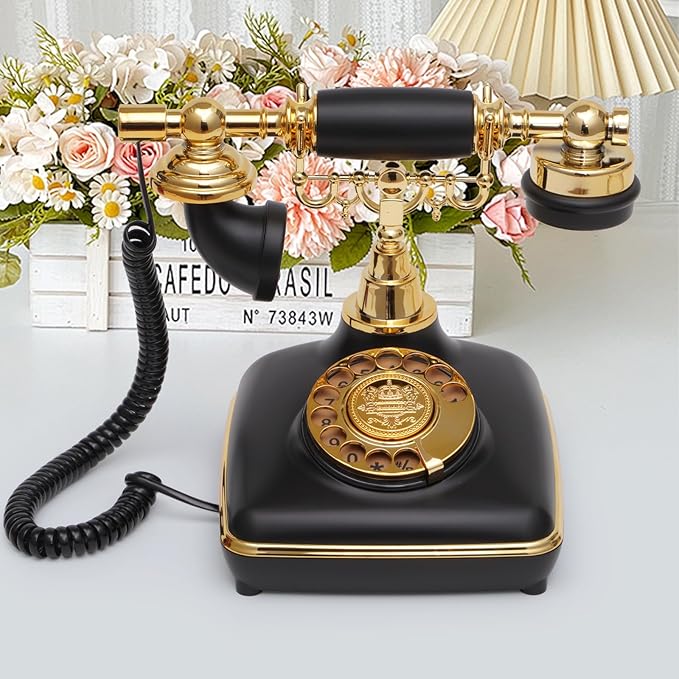 UKBW Audio Guest Book Wedding Phone, Audio Phone Guestbook, Record Audio Messages with Guestbook, Guestbook Alternative for Wedding, Birthday Party, Baby Shower, Anniversary, Engagement(Black)