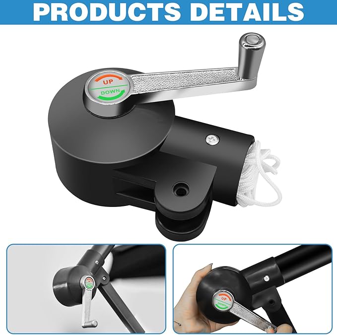 Patio Umbrella Parts - Cantilever Umbrella Stand with Adjustable Rocking Handle, Suitable for Courtyard and Garden