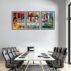 Novatique Last Supper Painting Wall Decor Graffiti Canvas Wall Art Religious Christian Posters for Dining Room Ready to Hang,16" x 24" x 3pcs