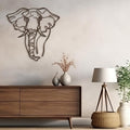 SIGNLEADER Metal Wall Art Decor Elephant Minimalist Modern Abstract Wall Sculpture Hangings Home Decoration for Living Room, Bedroom, Bathroom, Kitchen, Outdoor - 24" Bronze