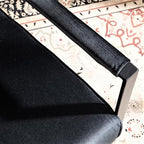 Container Furniture Classic Mid Century Modern Accent Chair with Durable Square Metal Frame, Armchair for Living Room, Bedroom, Home Office in Plush Velvet Upholstery, Black