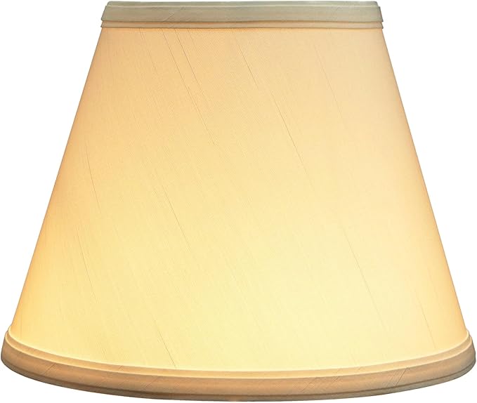 Aspen Creative 58910, Empire Uno Lamp Shade in White, 5" Top x 9" Bottom x 7" Slant Height, Slip UNO 33mm