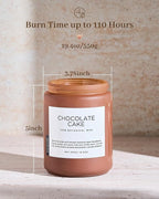 M&SENSE Chocolate Layer Cake Scent Candles, Large Natural Soy Wax 110 Hours Burn Time Clean Non Toxic Scented Classic 2 Wicks Candle 19.4oz for Home Office