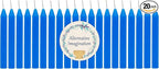 Alternative Imagination Blue Chime Candles - 20 Pack of Unscented 4 Inch Mini Taper Candles - Dripless Long Burning Ritual Candles for Meditation, Spell Work & Home Decor