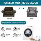 KRFOONN 2 Piece Chair Covers Printed Sofa Covers Couch Covers Washable Armchair Sofa Couch Slipcover Furniture Protector with Elastic Bottom for Living Room (Armchair, 25), Small