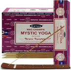 Mystic Yoga Incense Sticks and Holder Bundle - Satya Incense