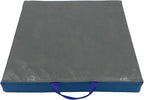 Factory Direct Partners SoftScape 15 inch Classroom Floor Cushion with Handle; Flex Seating for Daycare, Preschool, Playroom; 2 inch Thick Deluxe Foam (6-Piece) - Navy/Powder Blue, Square, 12228-NVPB