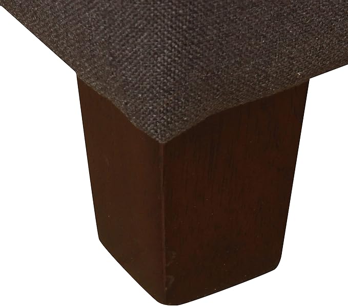 Homepop Home Decor | Tufted Ainsley Button Storage Ottoman Bench with Hinged Lid | Ottoman Bench with Storage for Living Room & Bedroom, Charcoal Gray 18x40x18 inches