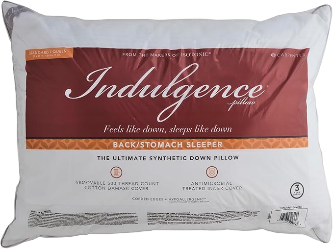 Isotonic Indulgence Synthetic Down Pillow | Back & Stomach Sleeper (King)