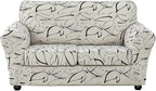 KRFOONN 3 Piece Printed Couch Cover for 2 Cushion Couch Stretch Sofa Loveseat Slipcover with 2 Separate Seat Cushion Covers Furniture Protector with Elastic Bottom for Living Room (Loveseat, 58)