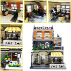 ENJBRICK Garden Hotel Assembly Square Building kit,Modular House Building Blocks Model Set for Teens and Adults.Collectible Display Toy Building Set 1284 PCS
